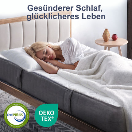 Matelas ergonomique 7 zones 90x200 cm, housse lavable