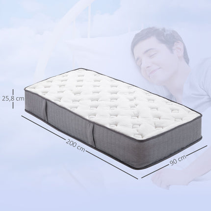 Matelas ergonomique 7 zones 90x200 cm, housse lavable