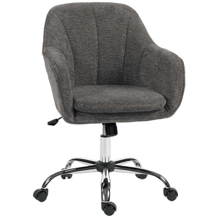 Chaise de bureau ergonomique grise avec fonction pivotante et à bascule