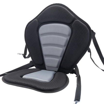 Ergonomisches Kajaksitzkissen mit verstellbaren Gurten, Schwarz-Grau