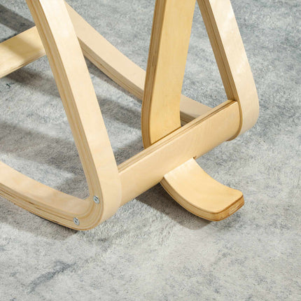 Chaise ergonomique à genoux, bleu foncé, cadre en bois de bouleau