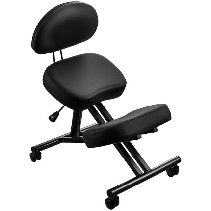 Ergonomic Kneeling Chair With Backrest, Wheels, Adjustable