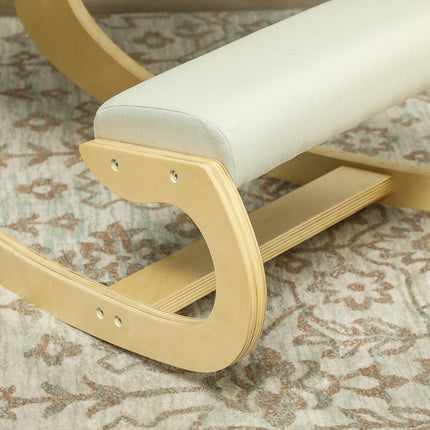Ergonomischer Kniestuhl für Haltung, Schaukeldesign, Cremefarben