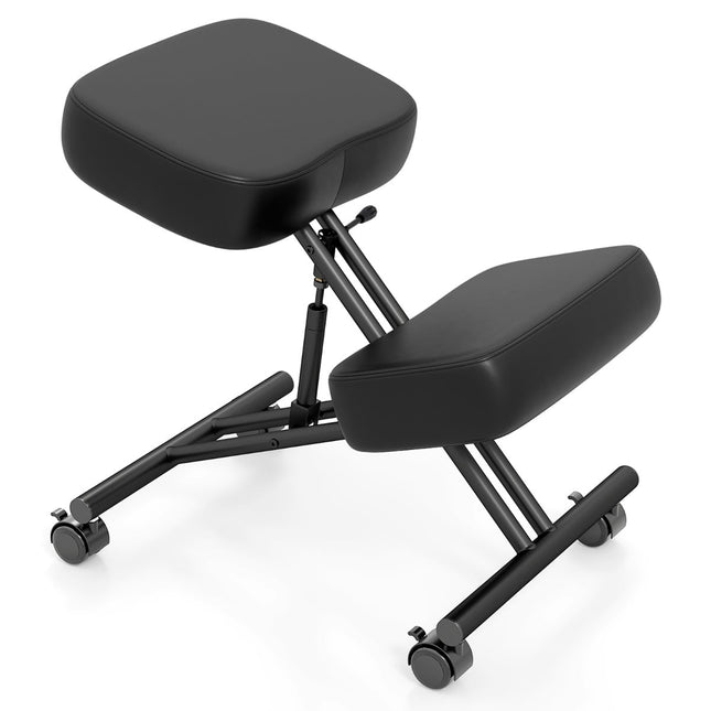 Chaise ergonomique à genoux avec hauteur réglable et roulettes