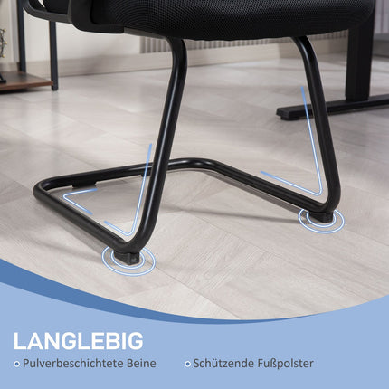 Chaise ergonomique en maille, mousse, pieds en métal, noire