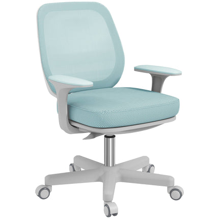 Chaise de bureau ergonomique, hauteur réglable, verte, pivotante à 360°