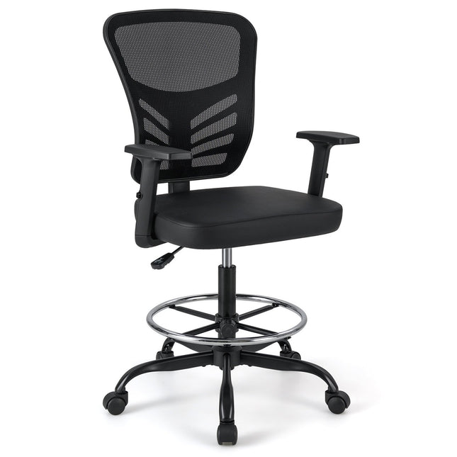 Chaise de bureau ergonomique, hauteur d'assise réglable de 54 à 75 cm