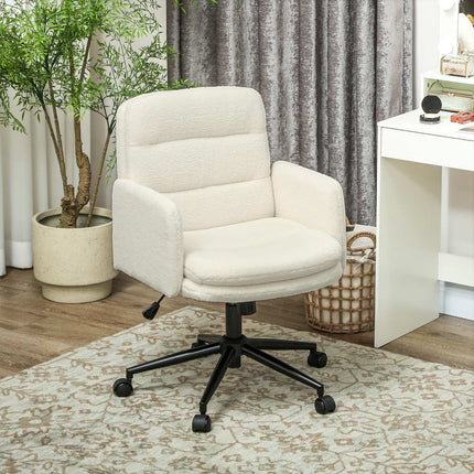 Ergonomischer Bürostuhl, Stoffbezug, verstellbar, Cremefarben