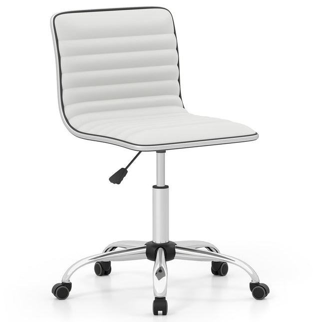 Ergonomischer Bürostuhl, ohne Armlehnen, höhenverstellbar, Weiß