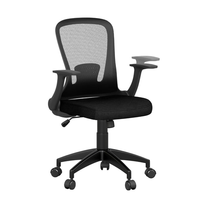 Chaise de bureau ergonomique avec accoudoirs rabattables et support lombaire