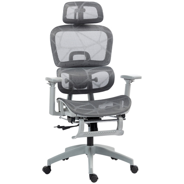 Chaise de bureau ergonomique avec repose-pieds et dossier inclinable