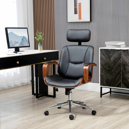 Ergonomischer Bürostuhl mit hoher Rückenlehne, Schwarz