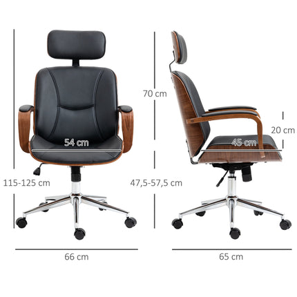 Ergonomischer Bürostuhl mit hoher Rückenlehne, Schwarz