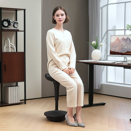 Ergonomischer Stehhocker mit verstellbarer Höhe, Schwarz