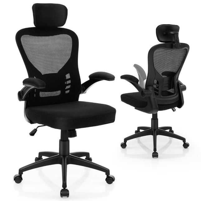 Chaise de bureau ergonomique en maille avec dossier à bascule, chaise de direction pivotante pour PC