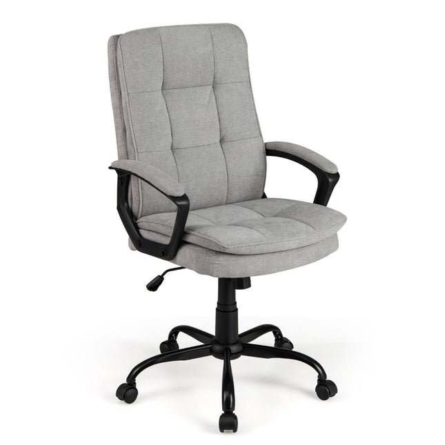Ergonomischer Bürostuhl mit Armlehnen &amp; Rollen Höhenverstellbarer Drehstuhl Computerstuhl