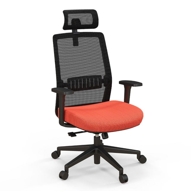 Chaise de bureau ergonomique avec dossier, support lombaire et appui-tête 3D confortable jusqu'à 180 kg
