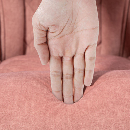 Ergonomischer Bürostuhl mit Massagefunktion, Fußstütze, drehbar, rollbar, pink