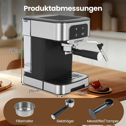Machine à expresso 20 bars, 1200 W, mousseur à lait, réservoir de 1,8 L