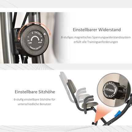 Heimtrainer mit einstellbarem Widerstand und LCD-Bildschirm