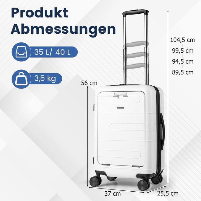 Bagage à main rigide extensible et léger en PC de 20 pouces