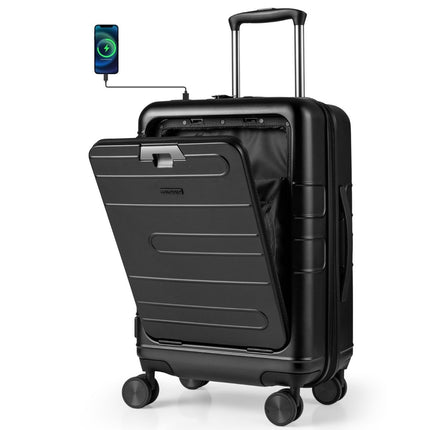 Valise rigide extensible et légère pour PC de 20 pouces avec port USB