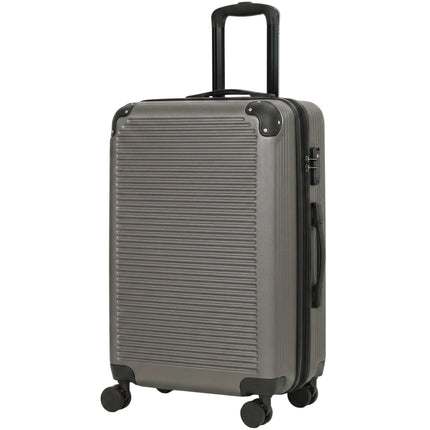Valise extensible à roulettes de 66 cm en ABS avec serrure TSA, gris foncé