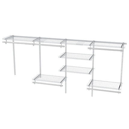 Erweiterbares Schrank-Organizer-System, 122–244 cm, Weiß