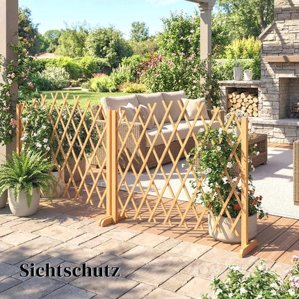 Ensemble de treillis extensible autoportant, 180 x 30 x 103 cm, marron