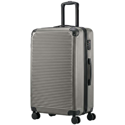 Valise rigide extensible, 77 cm, gris foncé, serrure TSA