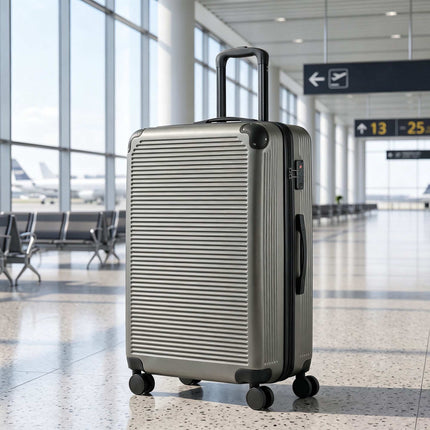 Valise rigide extensible, 77 cm, gris foncé, serrure TSA