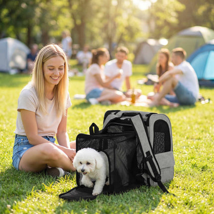 Sac à dos extensible pour animaux de compagnie, 5 poches, jusqu'à 10 kg