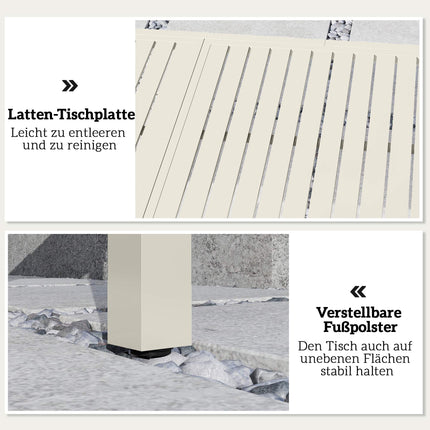 Table de jardin extensible en aluminium pour 6 à 8 personnes