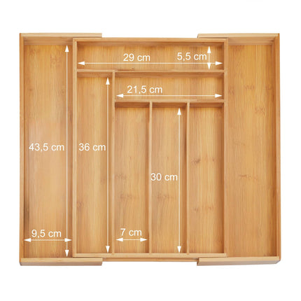 Range-couverts extensible en bambou