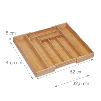 Range-couverts extensible en bambou
