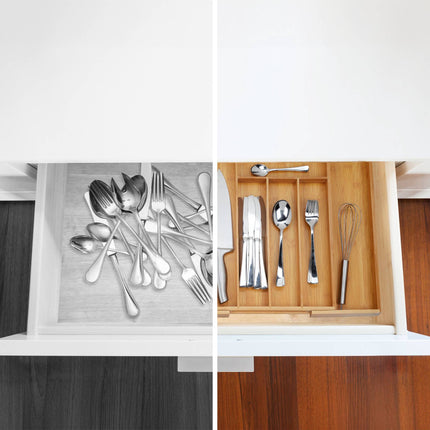 Range-couverts extensible en bambou