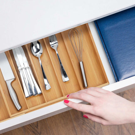 Range-couverts extensible en bambou