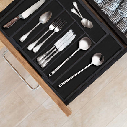 Range-couverts extensible en bambou noir