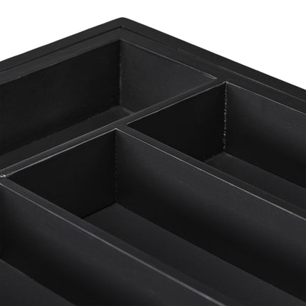 Range-couverts extensible en bambou noir