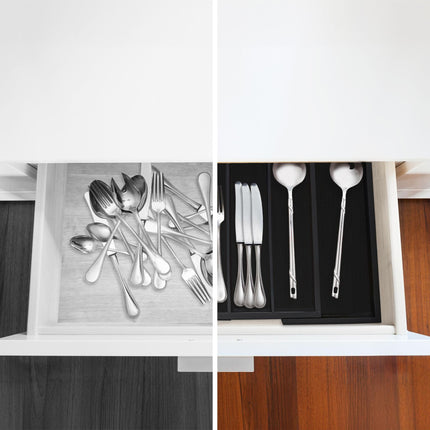 Range-couverts extensible en bambou noir