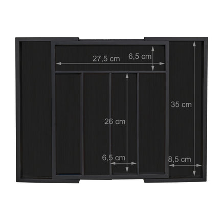 Range-couverts extensible en bambou noir