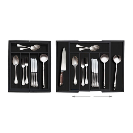 Range-couverts extensible en bambou noir