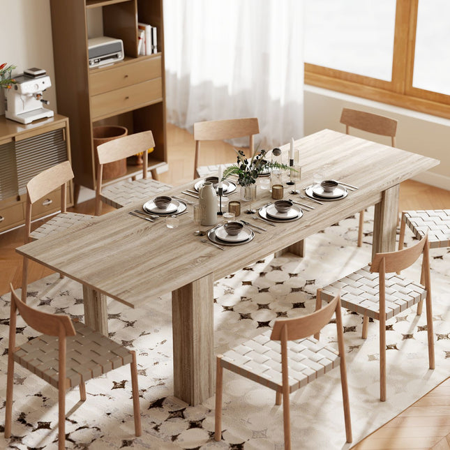 Table à manger extensible, 180-260 cm, 6-10 places, bois