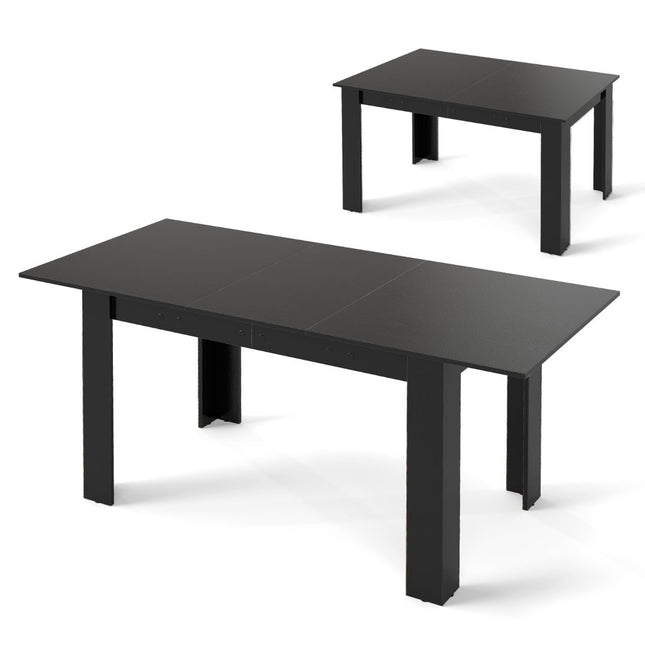 Table de salle à manger extensible pour 4 à 6 personnes, 120-158 cm, capacité de charge 110 kg
