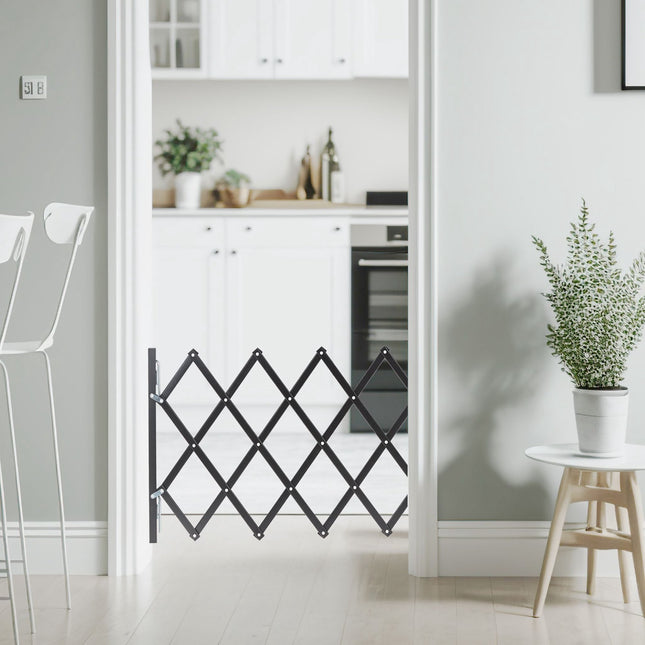Barrière extensible pour chien noire