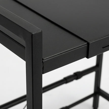 Étagère de micro-ondes extensible en métal avec largeur réglable