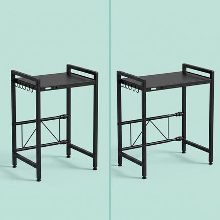 Étagère de micro-ondes extensible en métal avec largeur réglable