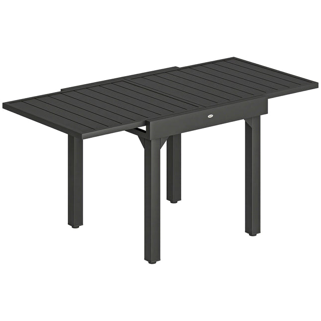 Table de jardin extensible, 80-160 cm, plateau en aluminium