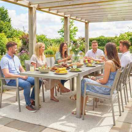 Table de jardin extensible en aluminium, 154-214 cm