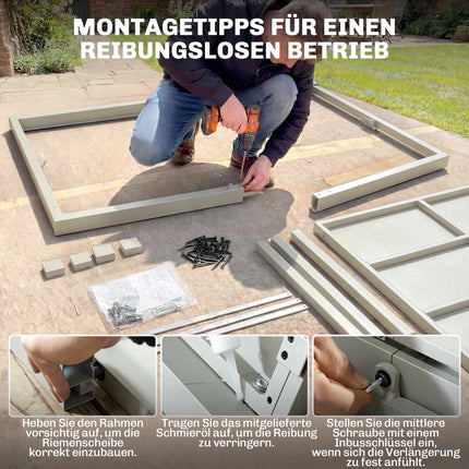 Table de jardin extensible en aluminium, 154-214 cm